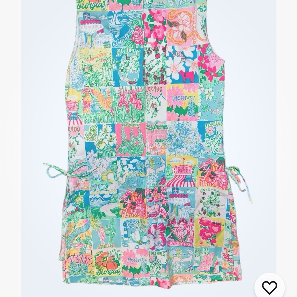 Lilly Pulitzer sammi romper dress state of mind 16 Patchwork dress size 16 NWT - Picture 4 of 5